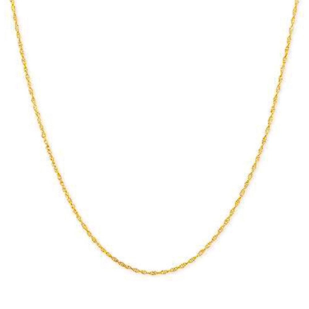 20in chains 10k solid gold diamond cut rope chain 1mm dainty chain NOT PLATED